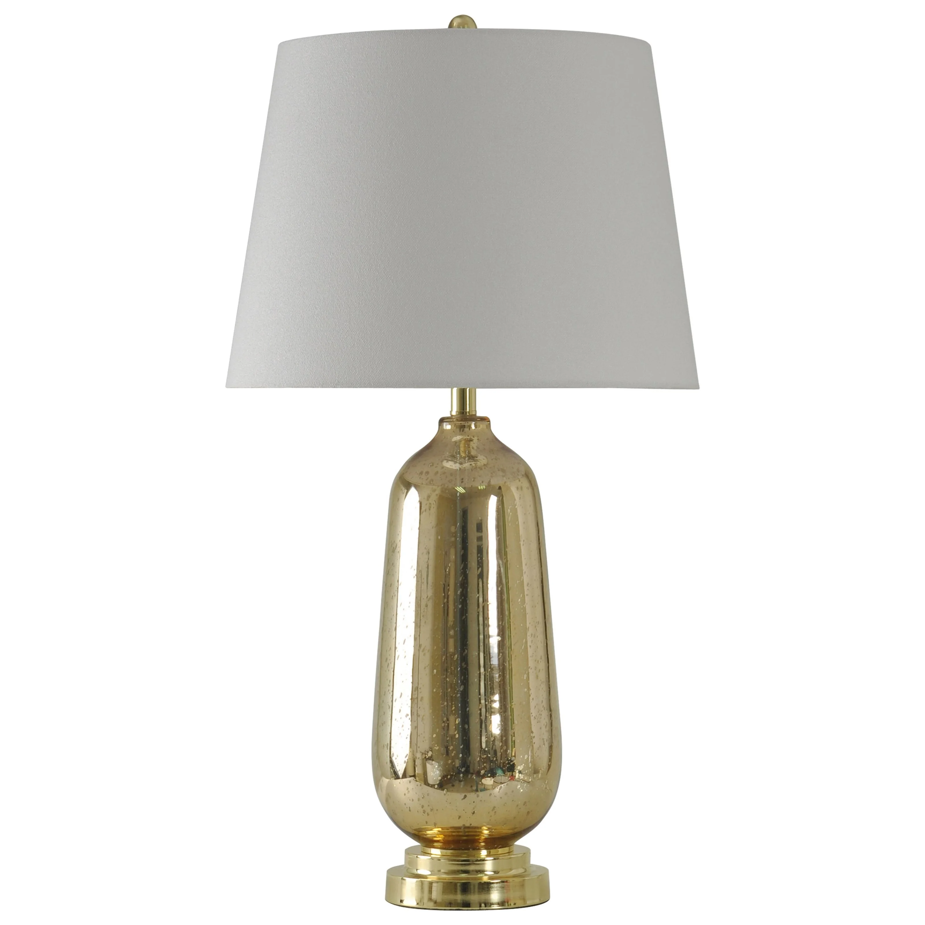 StyleCraft Lamps L311684 Round Gold Mercury Glass Lamp Swann's